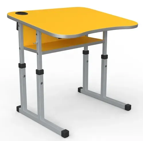 Стіл учнівський одномісний з нахилом №3-6 без полиці /600х500 МФ Вересень